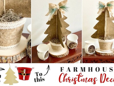 3D Wooden Christmas Tree | Dollar Tree DIY | Farmhouse Christmas Decor | Ashleigh Lauren