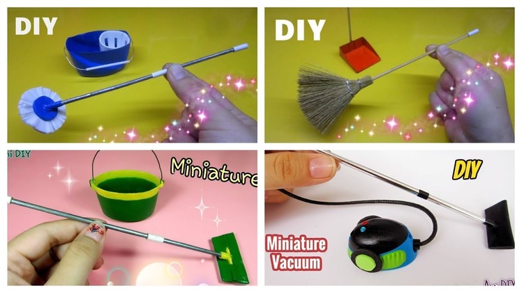 7 DIY Miniature Cleaning Supplies - Easy Doll Crafts