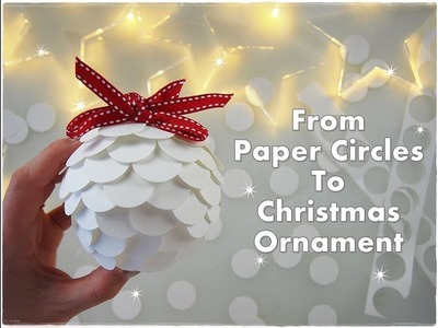 Artichoke DIY Christmas Ornament from Paper Circles ♡ Maremi's Small Art ♡