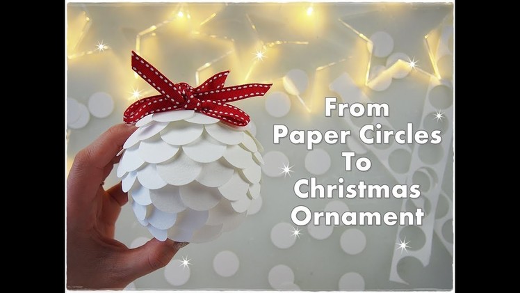 Artichoke DIY Christmas Ornament from Paper Circles ♡ Maremi's Small Art ♡