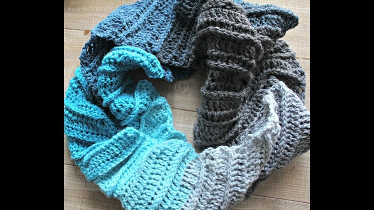 Big and Little Crochet Cowl Part 2 Sewing Together