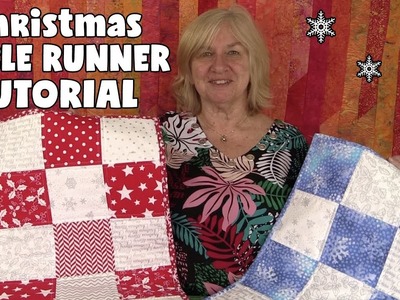 Charm Square Christmas Table Runner Tutorial - Easy DIY!