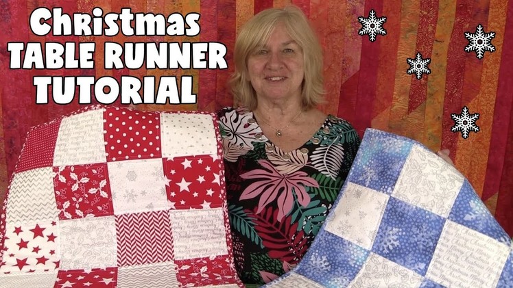 Charm Square Christmas Table Runner Tutorial - Easy DIY!
