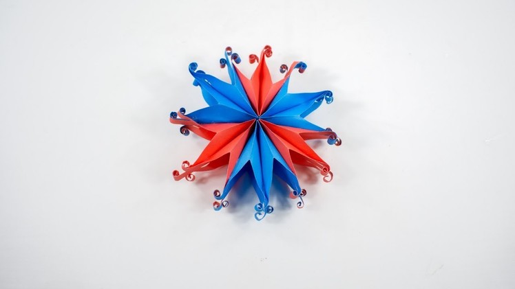 Christmas decoration - 3D Paper Snowflake Tutorial - DIY - The Crafty Tube