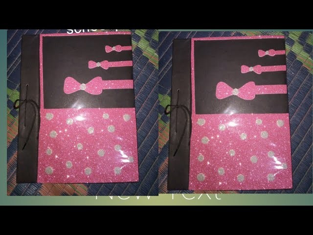 Cover file design.DIY. school project by use of foam sheet.school project.project.Mam's sweet art