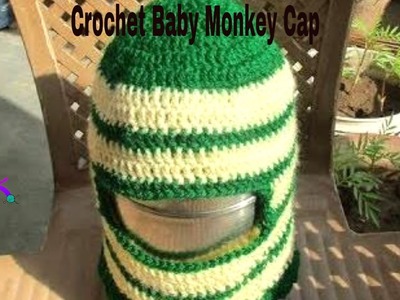 Crochet Baby Cap.Monkey cap Hindi