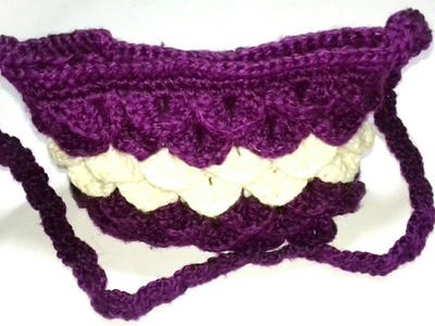 Crochet crocodile mobile bag.beginner crocodile free pattarn.crochet mobie purse.কুশিকাটার ব্যাগ