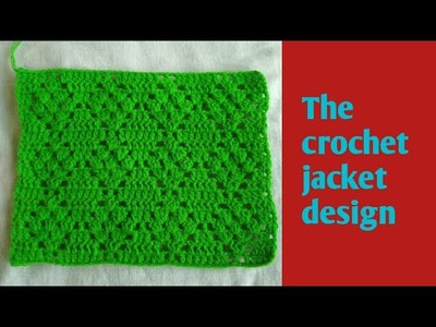 Crochet jacket design in Hindi.