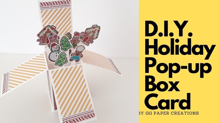 D.I.Y. Christmas Holiday Pop-up Box Card.Scrapbook Pop-up Card Tutorial