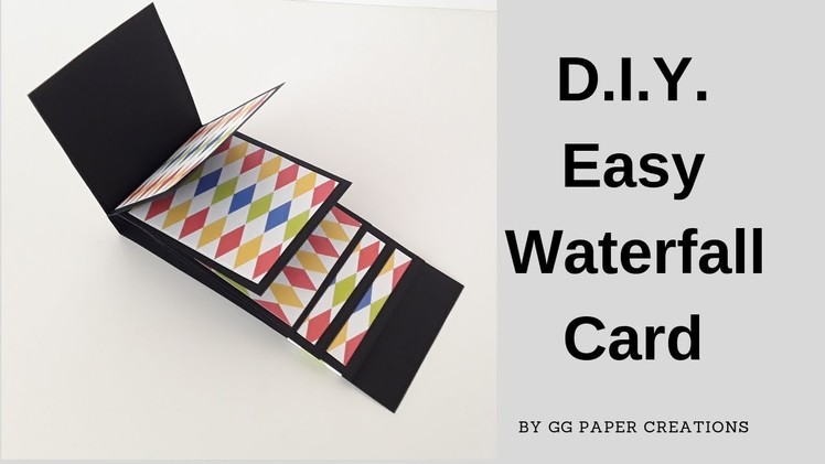 D.I.Y. Easy Waterfall Card.Scrapbook Waterfall Card Tutorial