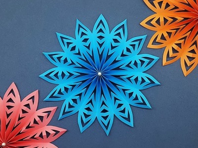 DIY 3D Paper Snowflakes Tutorial | Christmas Decor Ornaments