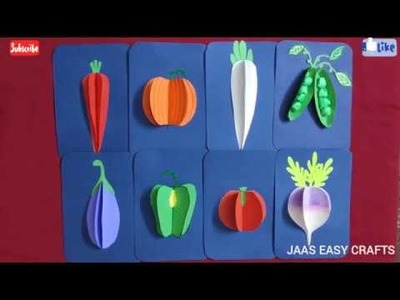 DIY 3D Vegetables with paper