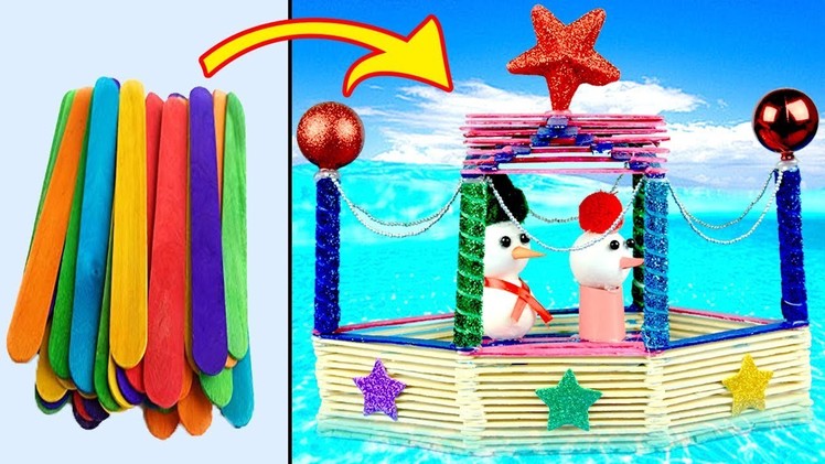 DIY A Boat By Popsicle Sticks | Popsicle Sticks Christmas Boat | Popsicle Sticks Craft