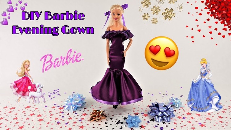 DIY Barbie Evening Gown - Barbie Fashion Clothes Tutorial for kids Girls