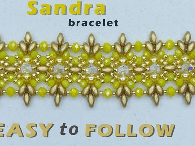 DIY Beaded Bracelet "Sandra" tutorial