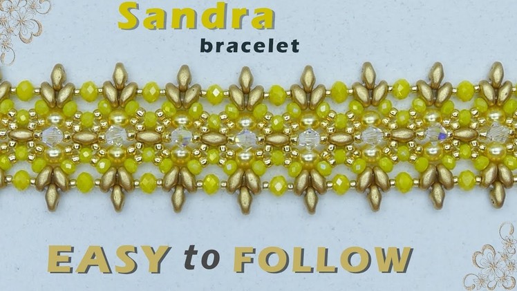 DIY Beaded Bracelet "Sandra" tutorial