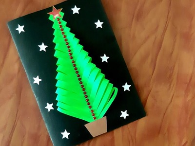 DIY | Beautiful Handmade Christmas Greeting Card | 3D Christmas Tree Card | Christmas Special idea