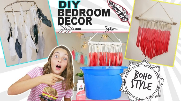 DIY Bedroom Decor Ideas | Boho Chic Ombre Macrame Wall Hanging | Glam Crafts