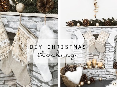 DIY Boho Christmas Stocking