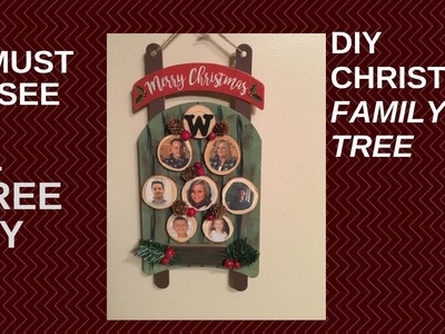DIY Christmas decor family tree | tutorial |dollar tree item |Country Rustic Charm