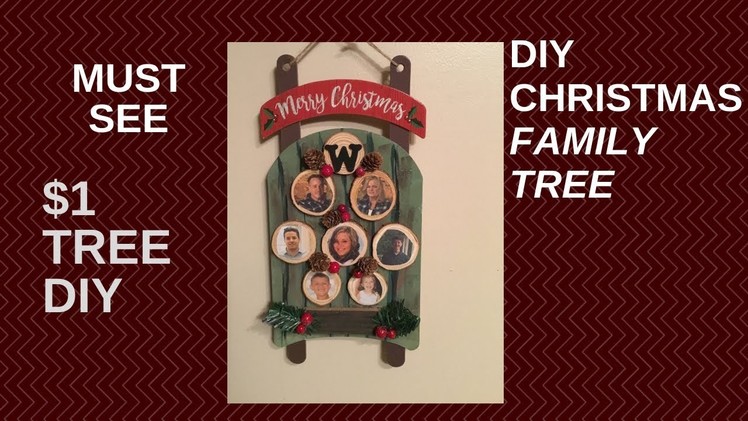 DIY Christmas decor family tree | tutorial |dollar tree item |Country Rustic Charm