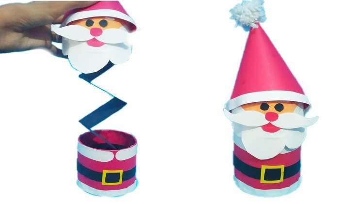 DIY Christmas pop up box making | Christmas greeting card making | santa Claus