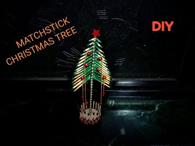 Diy.Christmas Tree. Matchstick Art.Christmas Decorations Ideas. Christmas Crafts  Idea for kids.