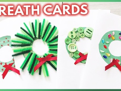 DIY Christmas Wreath Cards That Kids Can Make