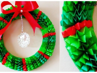 DIY Christmas Wreath.How to make Paper Wreath.Christmas Decorations.Paper Decoration