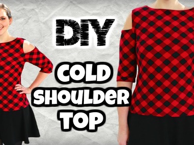 DIY Cold Shoulder Top | No Pattern Needed | Step by Step Sewing Tutorial