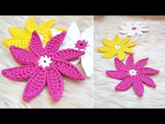 Diy Crochet  Flower EASY  How to crochet easy Flower Doily Coaster