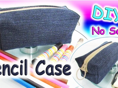 DIY Denim Makeup Bag | Pencil Case | Travel Bag Out Of Old Jeans - No Sew School Supplies