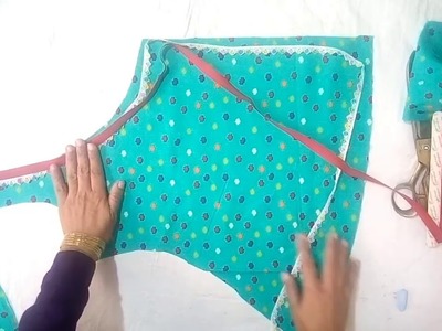 Diy designer  angrakha shirt a line shirt cutting and stitching full tutorial
