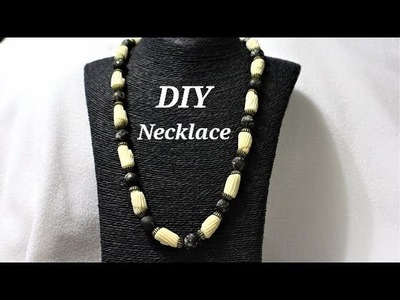 DIY   Easy To Make Polymer Clay Necklace With Comb Beads | Jewelry Making Tutorial