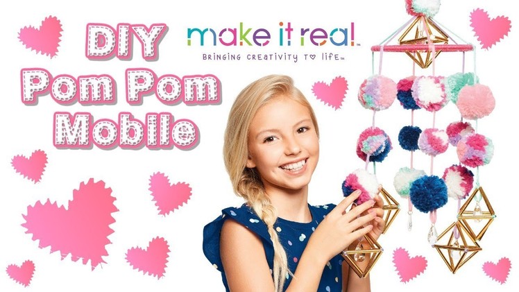 DIY How to Make a Pom Pom Mobile from Make It Real