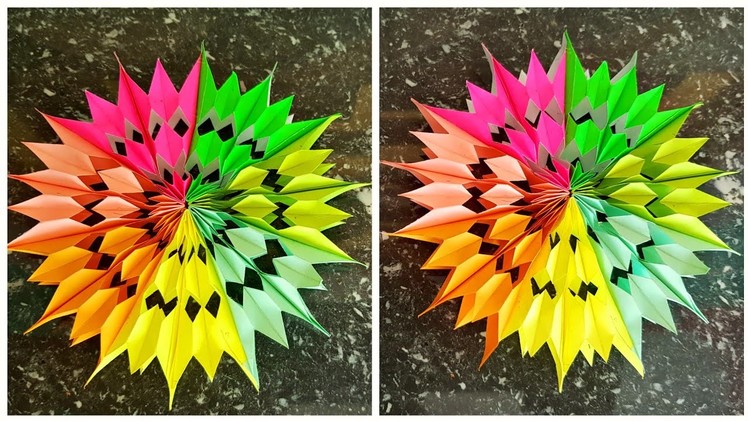 Diy paper star | Christmas decorations ideas | Diy star tutorial | Diy rainbow paper star