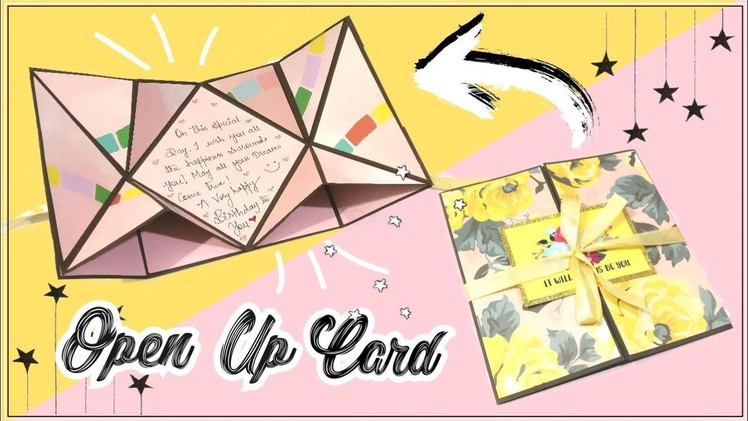 DIY Super Easy Open up Card Tutorial | Pop Up Card for Scrapbook | By The Craft Gallery India