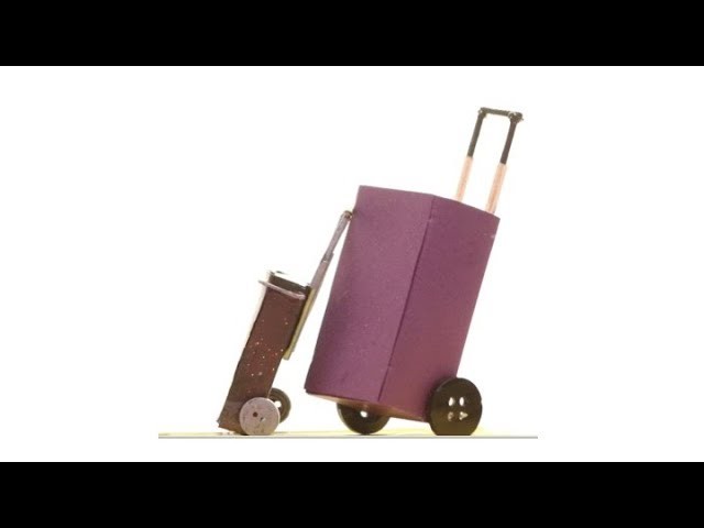 DIY Travel Luggage I How to make a Toy Suitcase I Rolling Luggage Toy for kids | Miniature Furniture