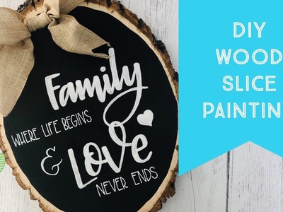 DIY WOOD SLICE PAINTING - Hand Lettering & Stencil Tips
