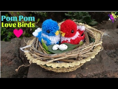DIY Woolen Birds | How to make Pom Pom Birds with Nest | Easy Craft ideas