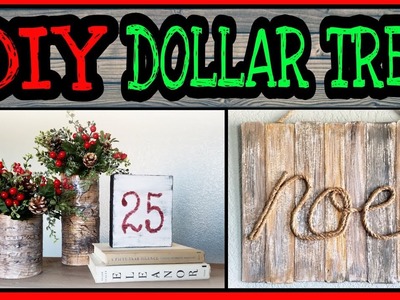 Dollar Tree DIY Christmas. Rustic Farmhouse Christmas DIY Decor
