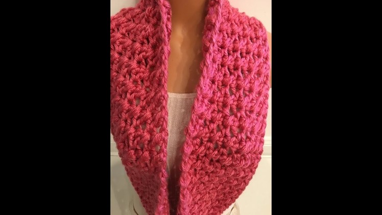 Easy crochet infinity scarf for beginners