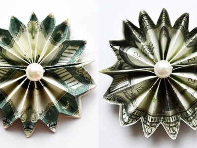 Easy Little Money FLOWER | Decoration for Christmas tree| Origami Dollar Tutorial DIY