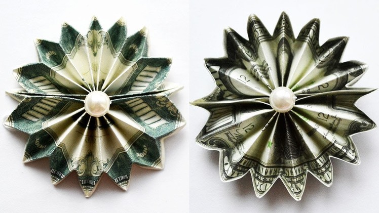 Easy Little Money FLOWER | Decoration for Christmas tree| Origami Dollar Tutorial DIY