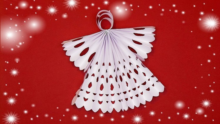 Easy paper angel ❄ DIY angel with paper ❄ How to make Christmas decor