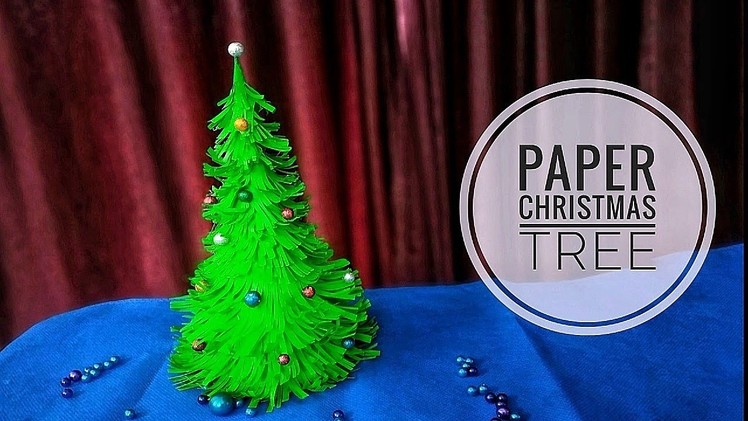 Easy Paper christmas treel DIY Christmas decorations ideas using paper| Table top Christmas tree