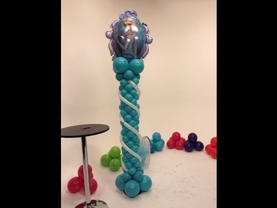 Frozen Theme Balloon Tower - DIY Tutorial