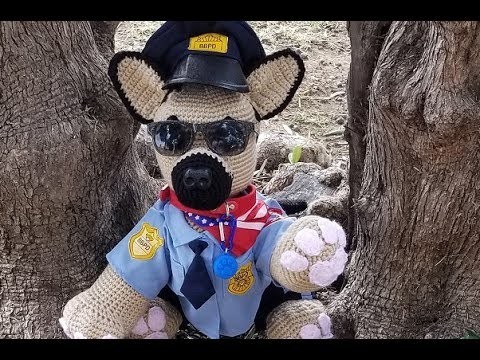 HMCS Crochet Medium Sized German Shepherd Police Dog Part 4 of 4