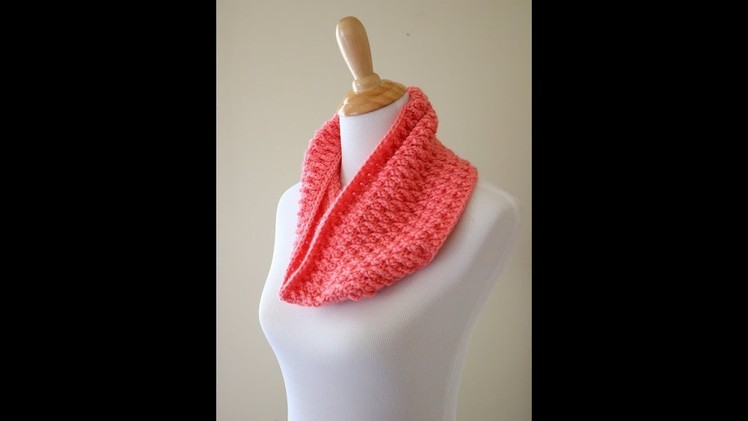 How to Crochet Ripple Stitch Cowl  - Adult size