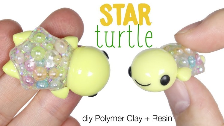 How to DIY Star Turtle Polymer Clay.Resin Tutorial
